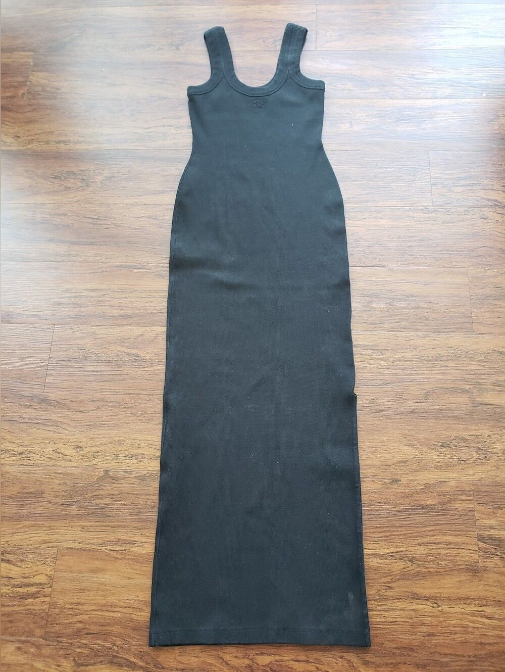 Alexander Wang T Black Ribbed Stretch Knit Maxi Dress Size S Designer Streetwear